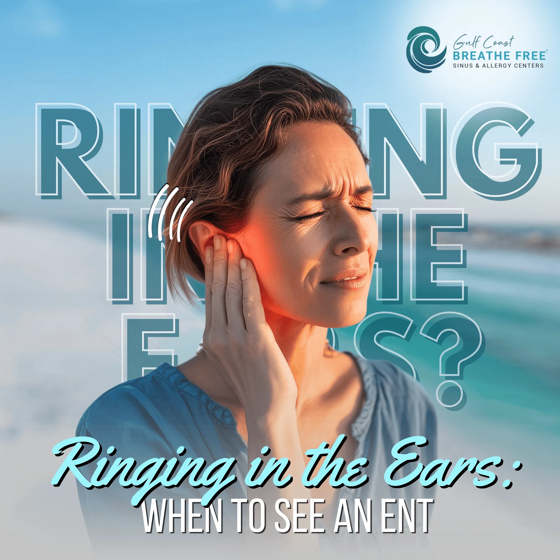 Woman pressing her fingers to her temples and the bridge of her nose, showing signs of sinus pressure or facial pain.