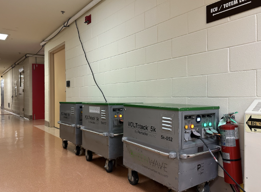 Three Greenwave VOLTstack 5k's generating power in a hospital