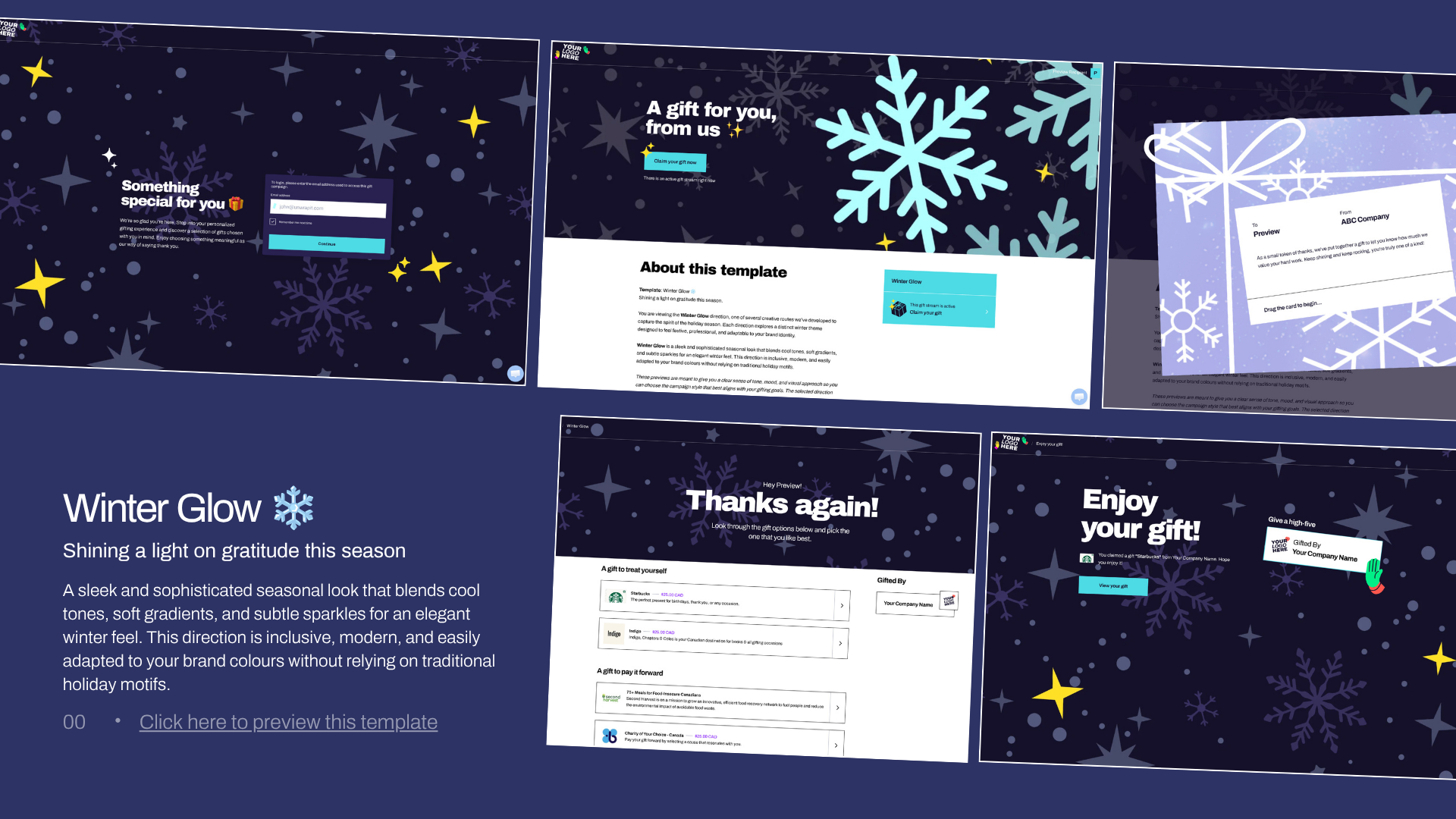 Winter Glow Template: Shining a light on gratitude this season.