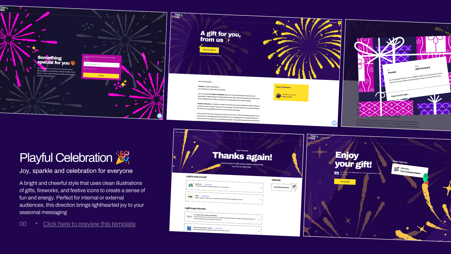 Playful Celebration Template: Joy, sparkle and celebration for everyone