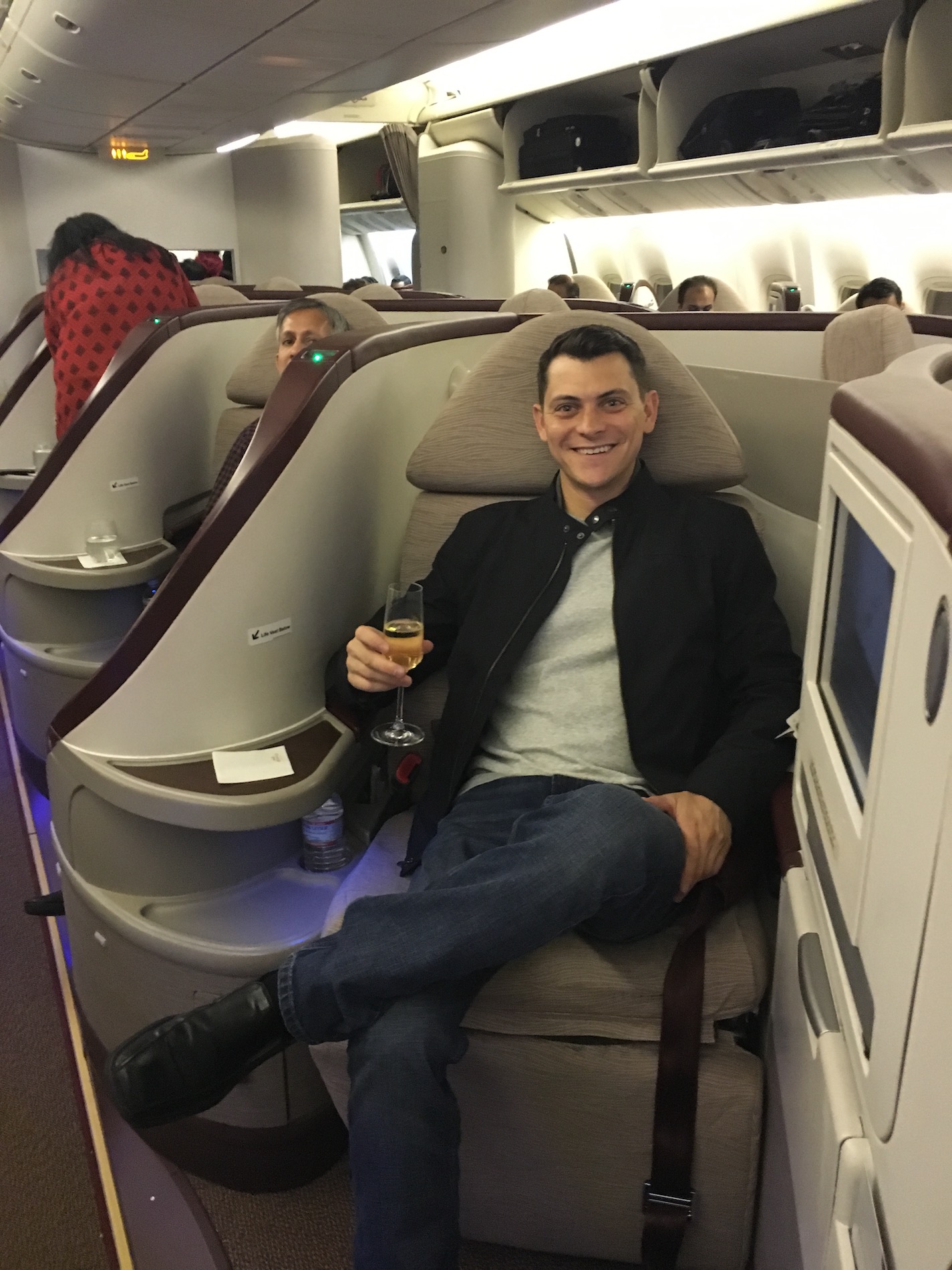 Travel hacking Matt first class