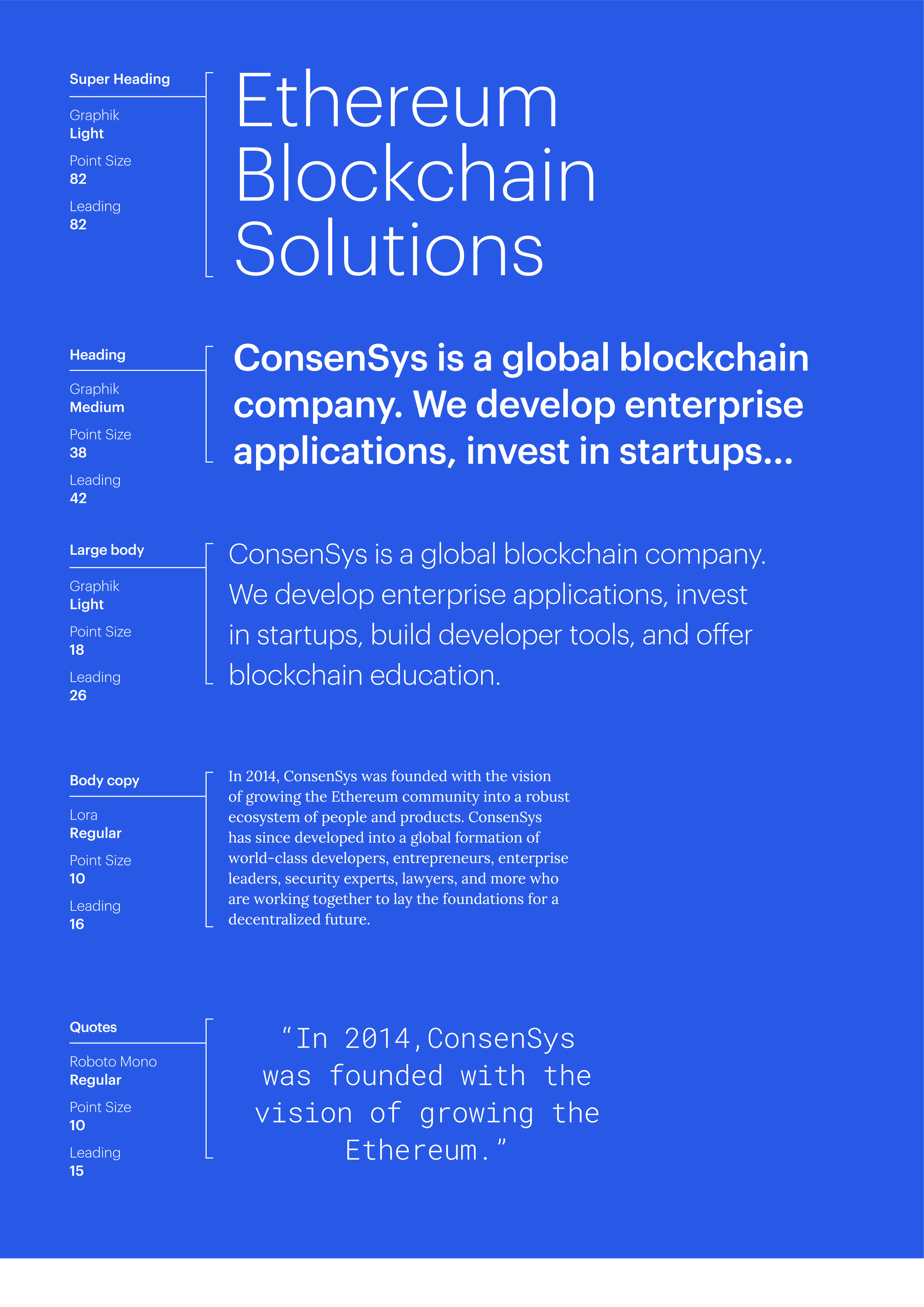 ConsenSys type styles