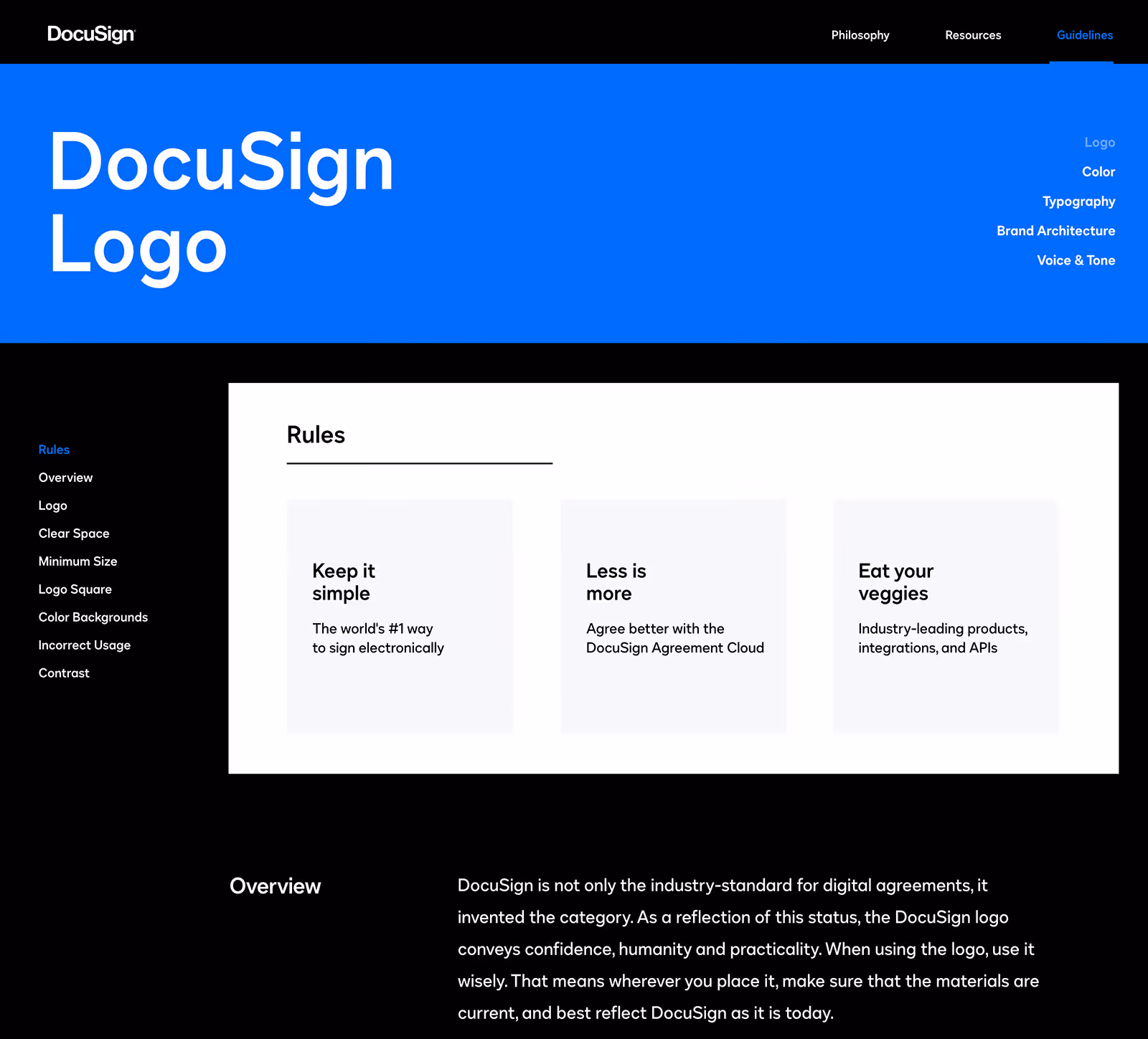 DocuSign hero design options