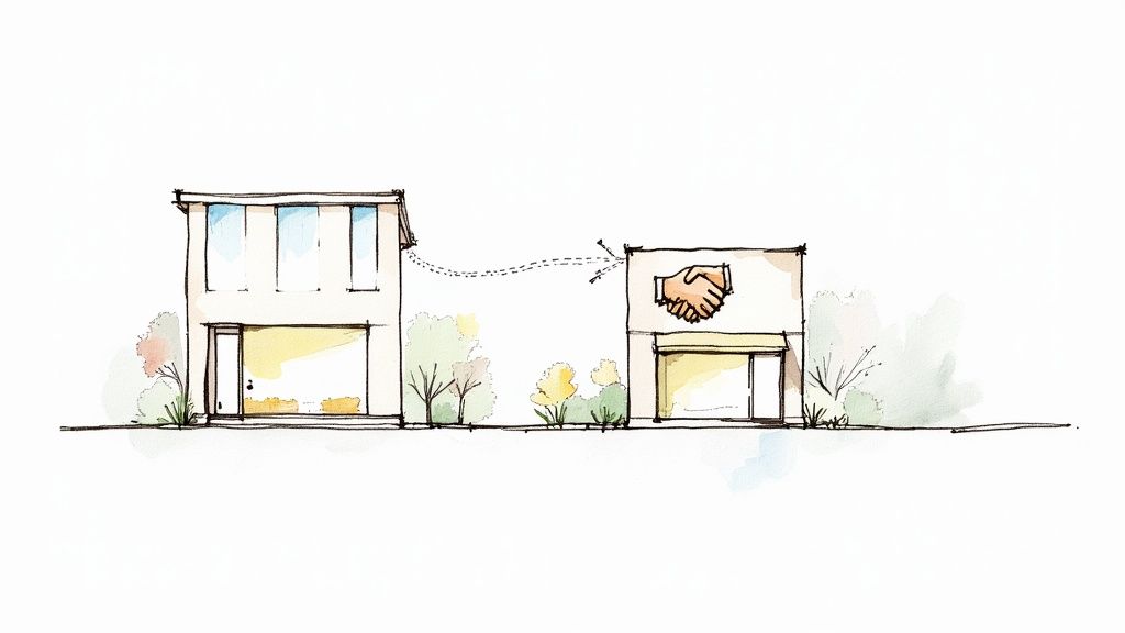 Two people giving a high-five in a gym, symbolizing community and partnership.