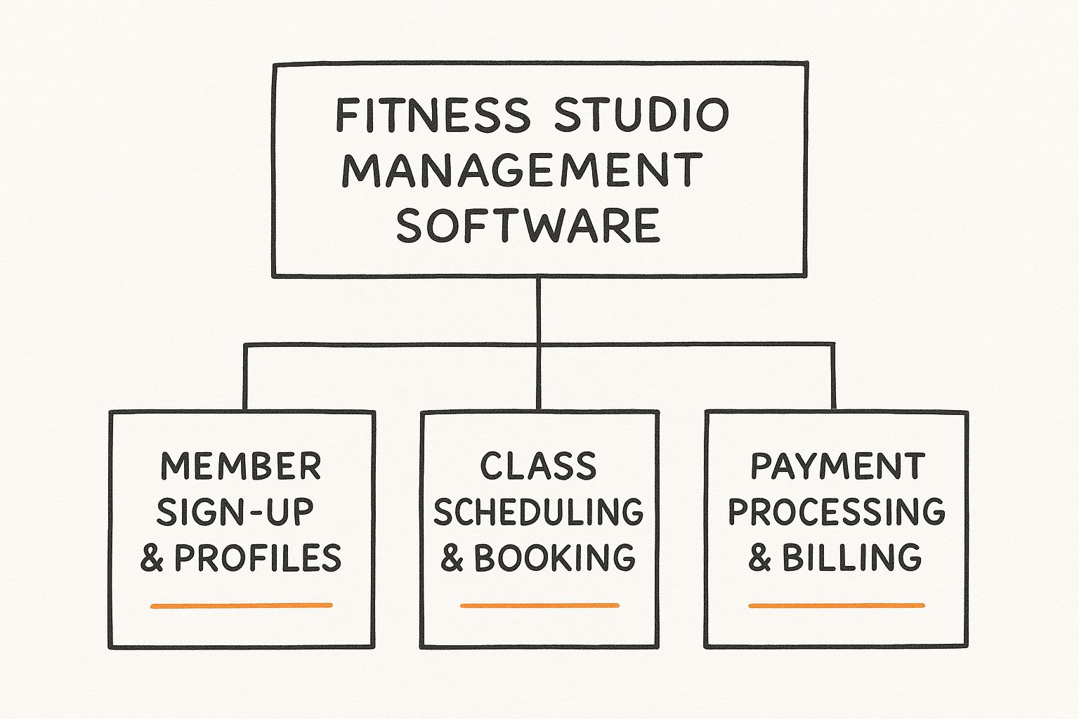 Infographic about fitness studio management software