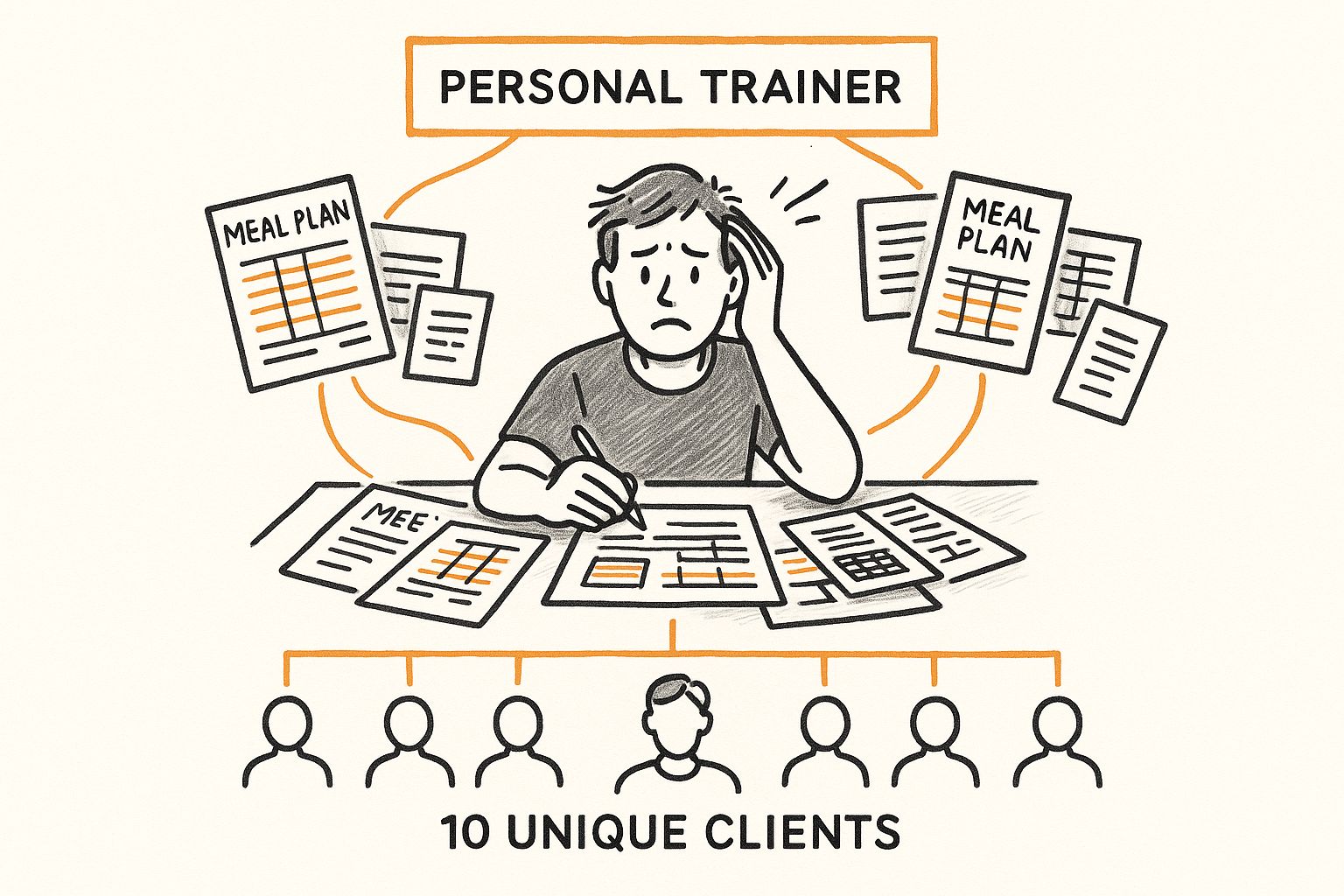 Infographic about nutrition software for personal trainers