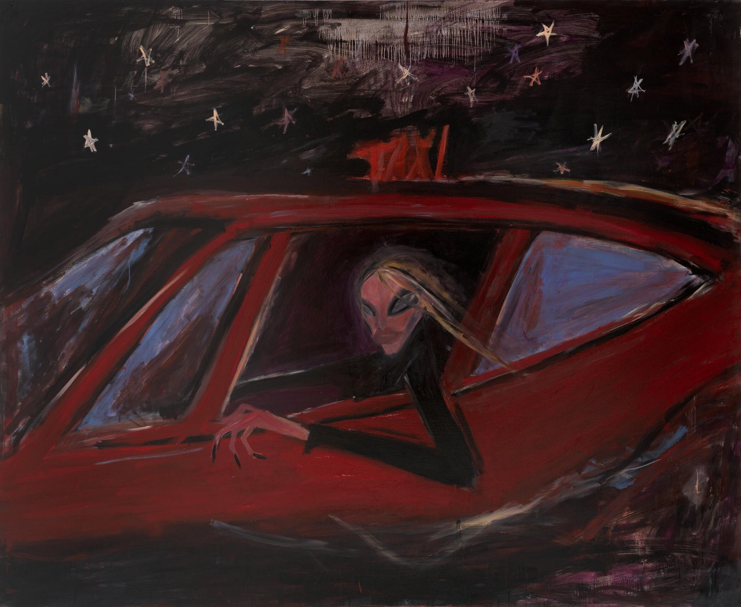 Tobias Spichtig's Taxi zur Kunst: A Painting Is a Taxi Is a Joke Is a Portal, art exhibition, painting, berlin gallery