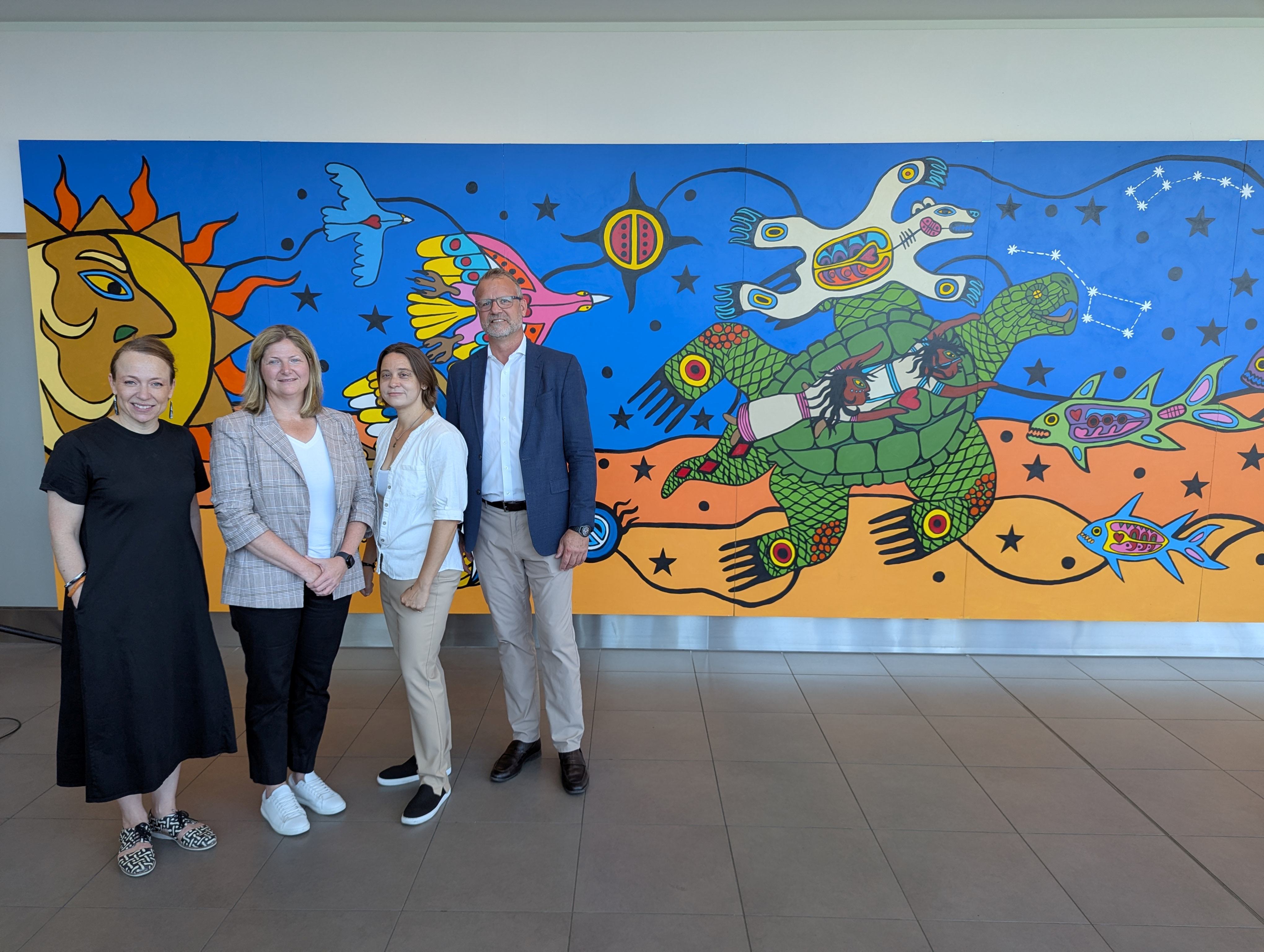 Nieuport Aviation and Luminato Festival showcase Philip Cote mural at Billy Bishop Toronto City Airport