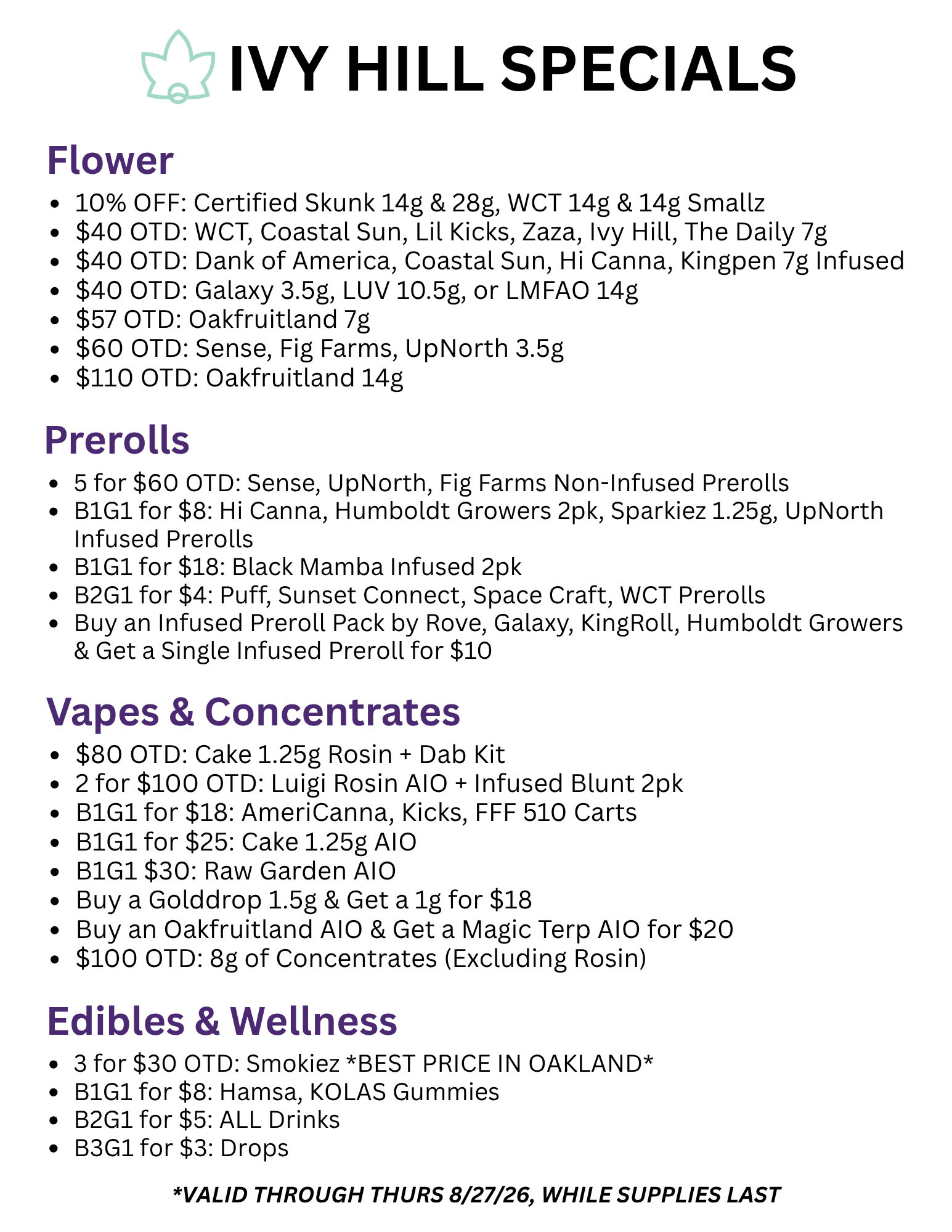 best cannabis vape supplier Ivy Hill Oakland Replacement Parts Type:0.7ohm 2ml Clear (Unflavored) Flum –