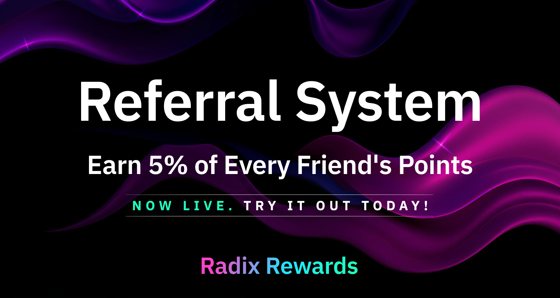 Radix Rewards Referral System Is Live - Earn 5% of Every Friend's Points | The Radix Blog | Radix DLT cover image