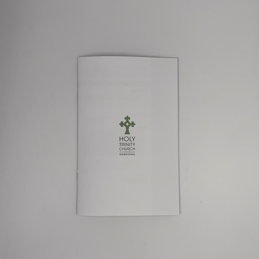 Church service program booklet for Holy Trinity Church