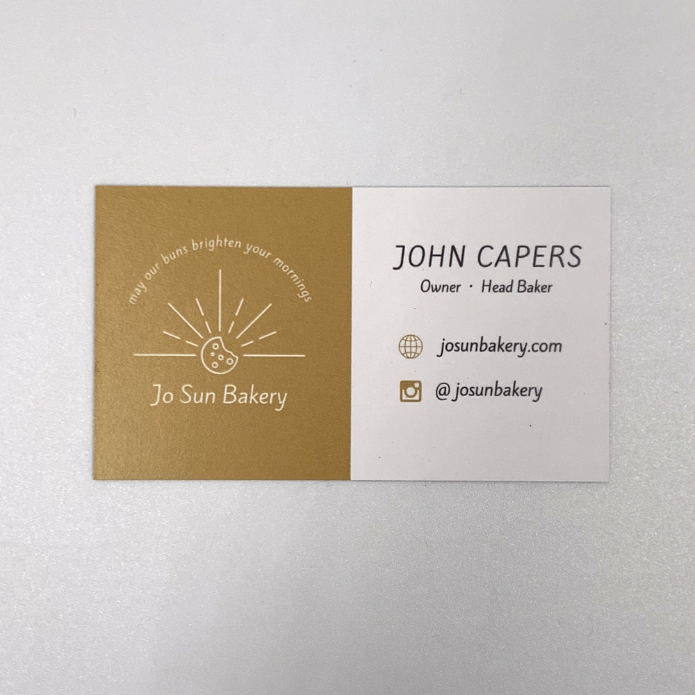 Image of front of business card for Jo Sun Bakery