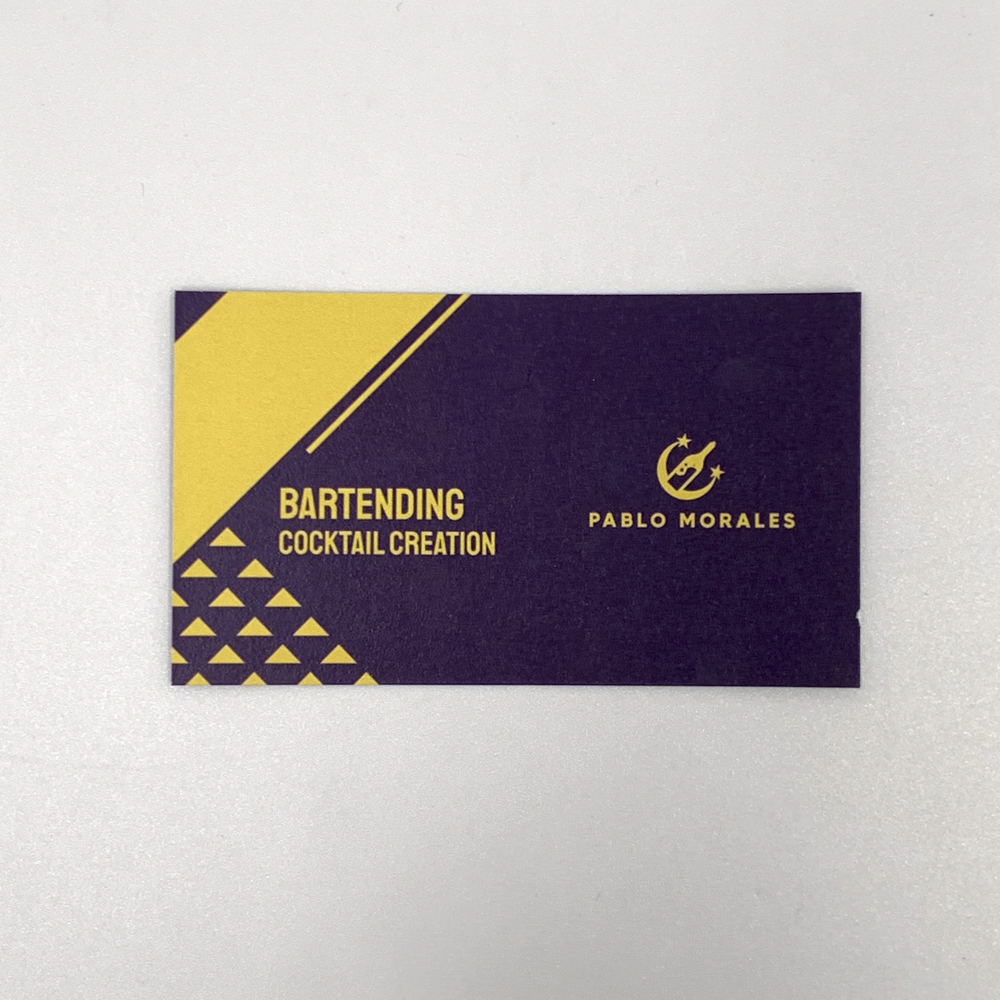 Image of a business card for a bartender