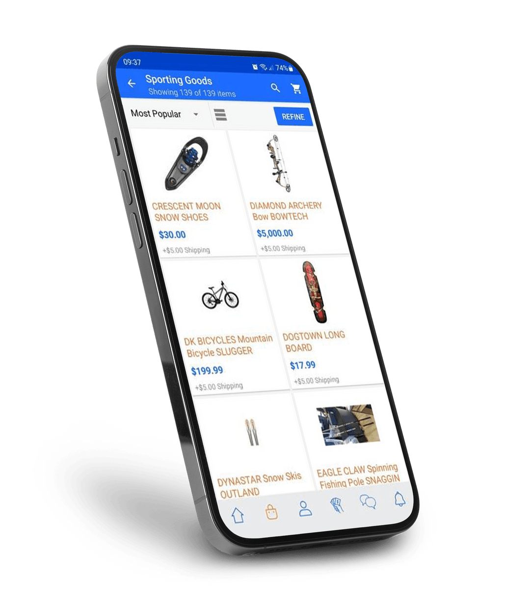 Buya App phone screen showing inventory