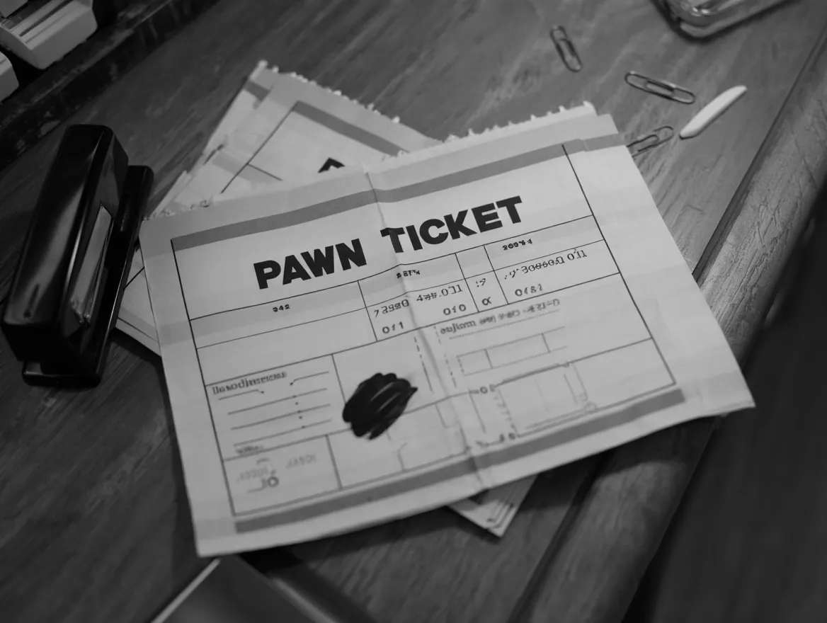 Hands writing a ticket