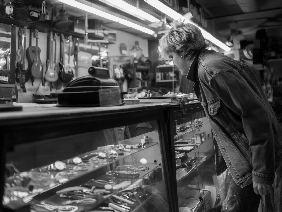 A customer on the other side of the glass