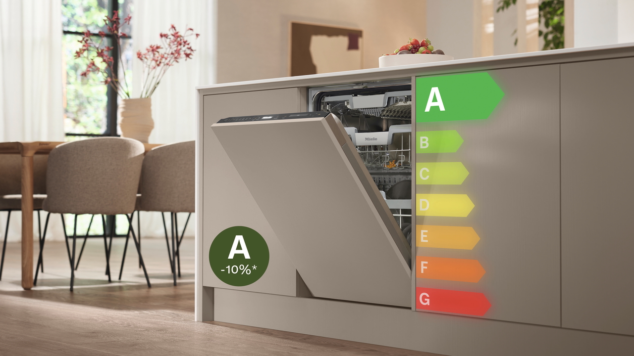 Quatre modèles de lave-vaisselle Miele sont encore 10% plus économes en énergie que la meilleure classe d'efficacité énergétique A, ce qui les place parmi les meilleurs sur le marché. (Photo: Miele)