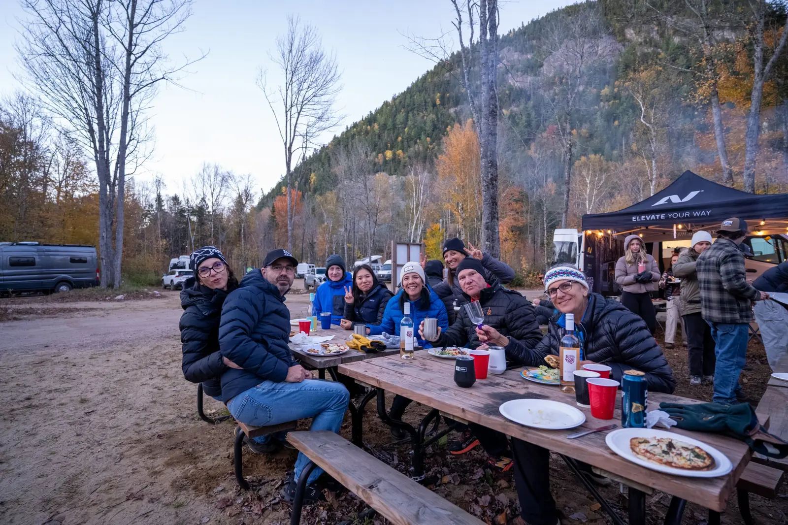 Community meal at the Nav Camper Base Camp