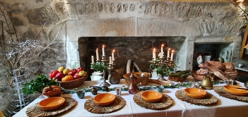 Photo mise en scene d'un repas