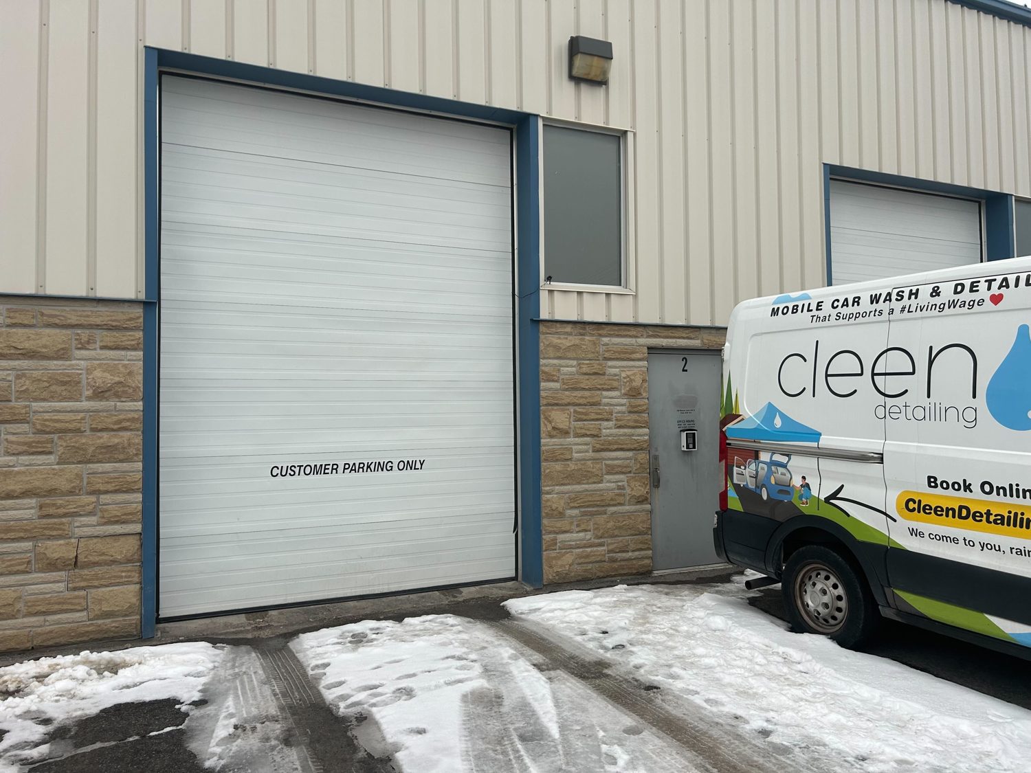 Exterior bay door and entrance