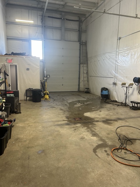 View from the office into the shop bay