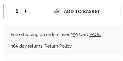 The Ordinary makes its FAQ link appear high up on their product pages