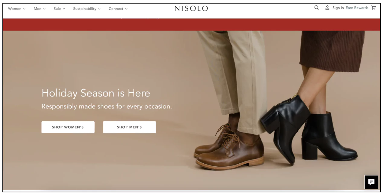 sustainable fasion hero image example