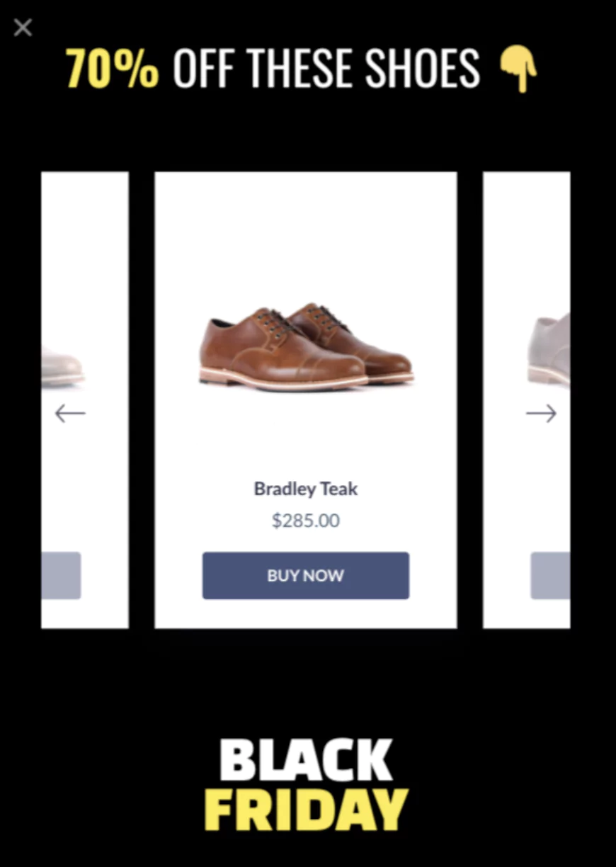 Black Friday eCommerce popups