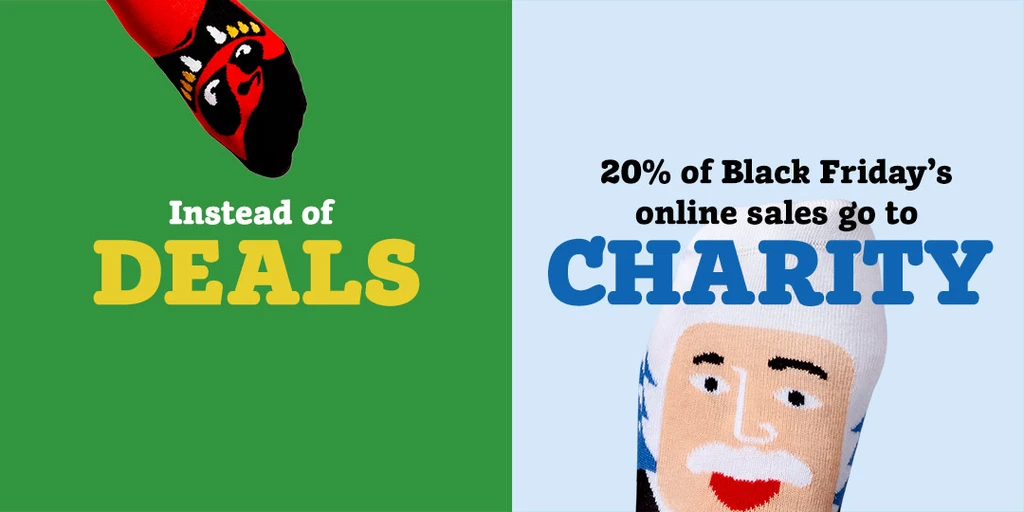 black friday advertising | black friday marketing strategy Example of Chatty Feet sending a part of the sales to charity for Black Friday