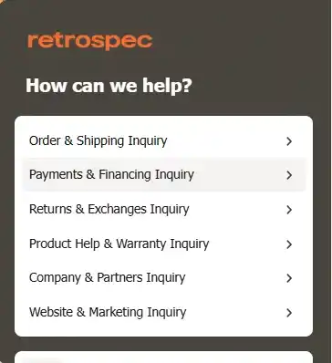 Retrospec providing live chat support for Black Friday