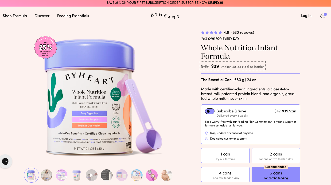 By Heart clarifies the value of a product to improve shopping cart additions