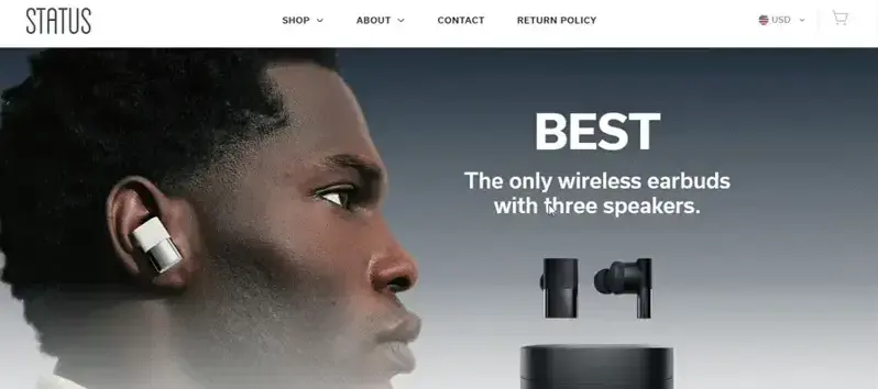 Status Audio's Pre-sell Page example
