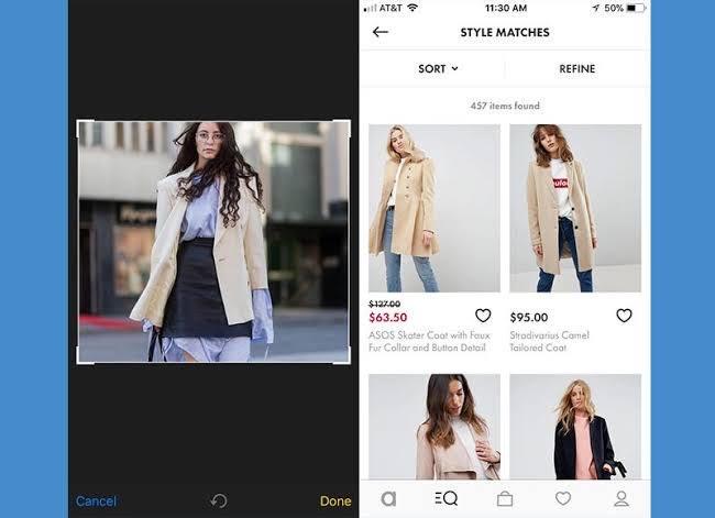 ASOS lets shoppers upload screenshots and fetches similar product listings from across the store