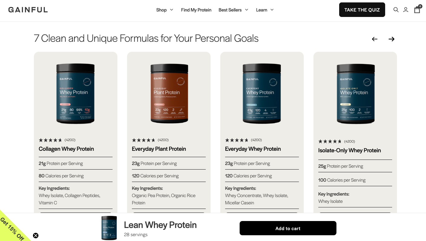 Gainful amplifies eCommerce visual searching by showing more products from categories the shopper is interested in