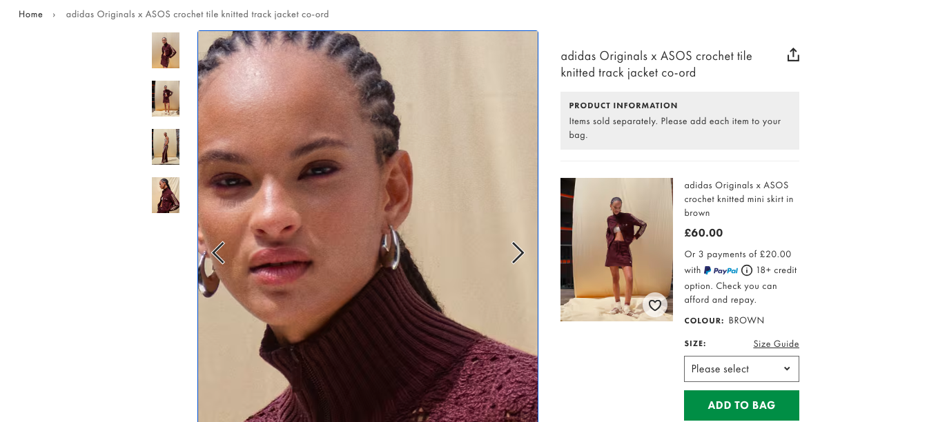 ASOS features an intuitive zoom across desktop and mobile to improve the visual shopping experience