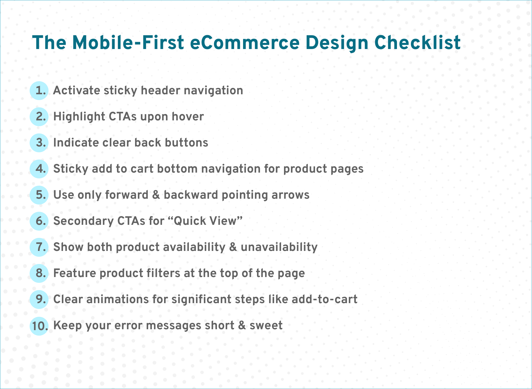 a responsive mobile design checklist eCommerce brands can use to improve onsite conversions