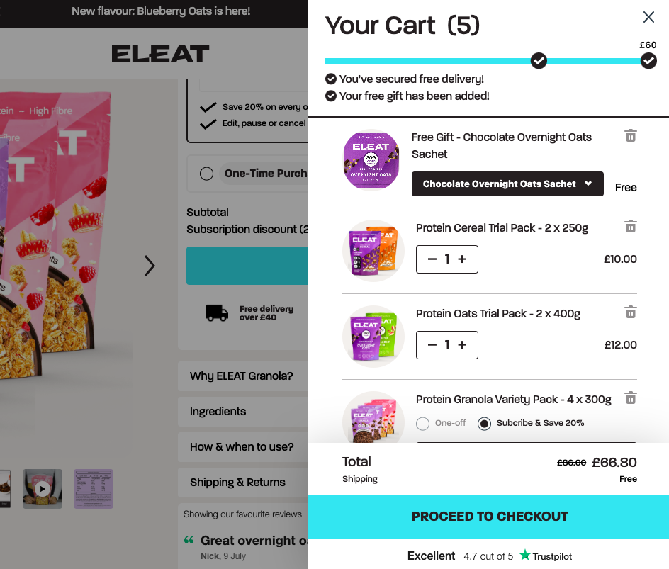 Eleat one click checkout example