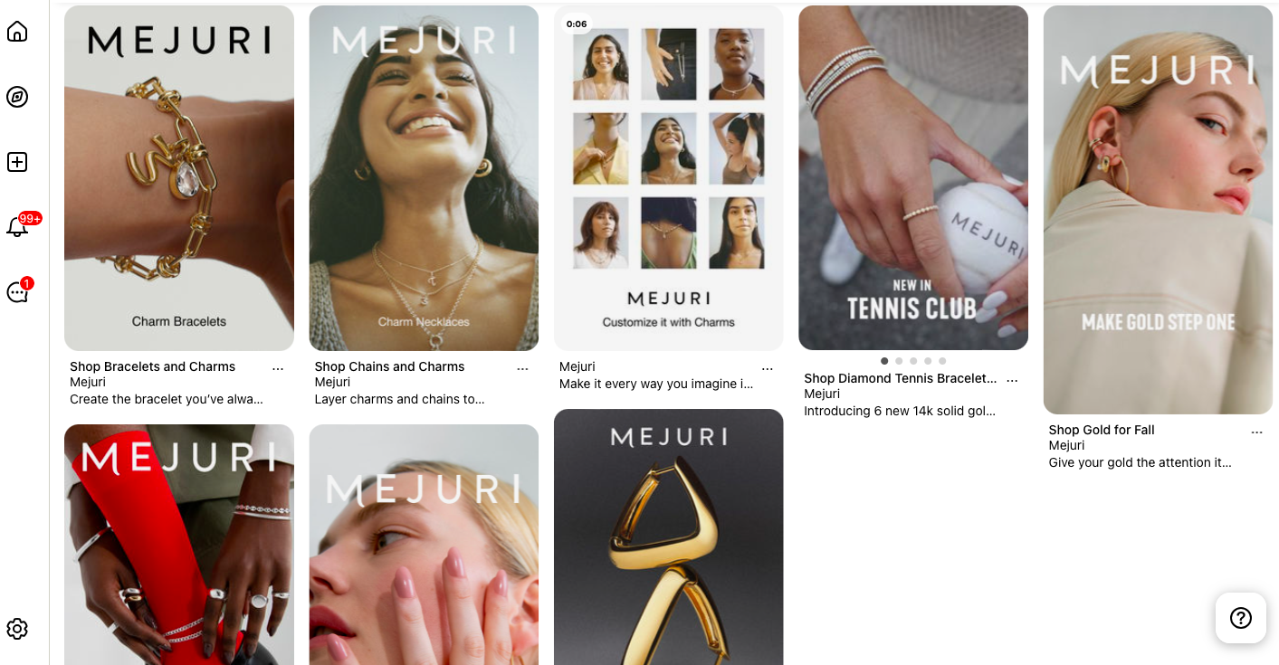Mejuri Pinterest personalization for optimizing Google Image search
