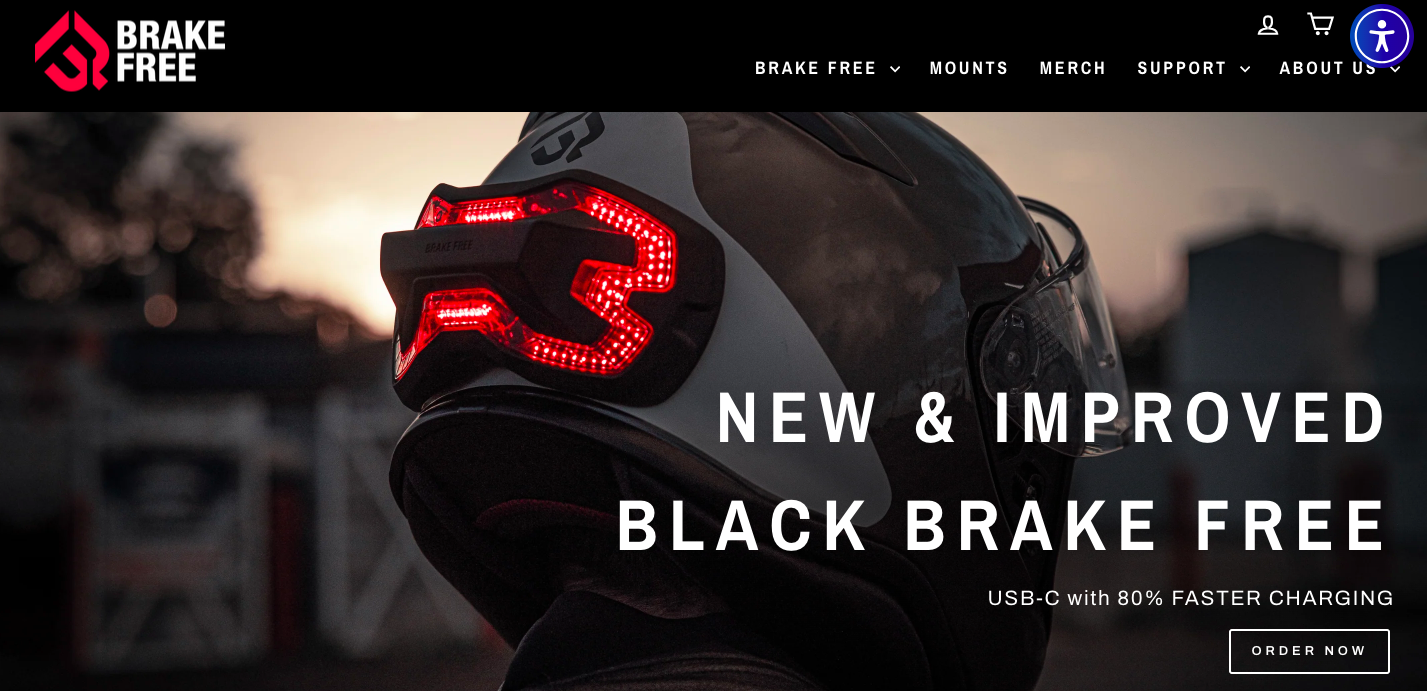Brake Free using the Order Now call to action to convert an upgraded product