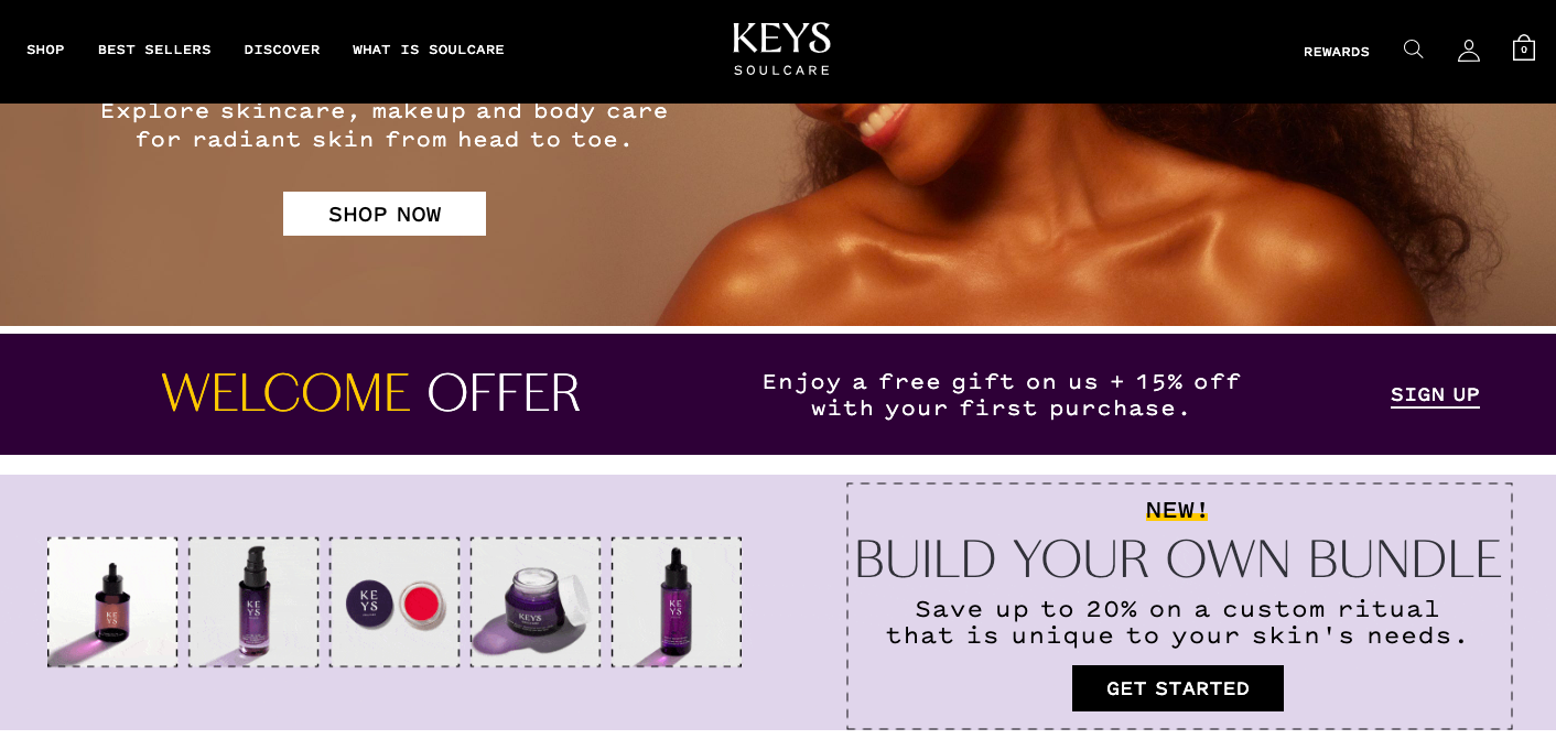 Keys Soulcare call to action flow to build your own bundle