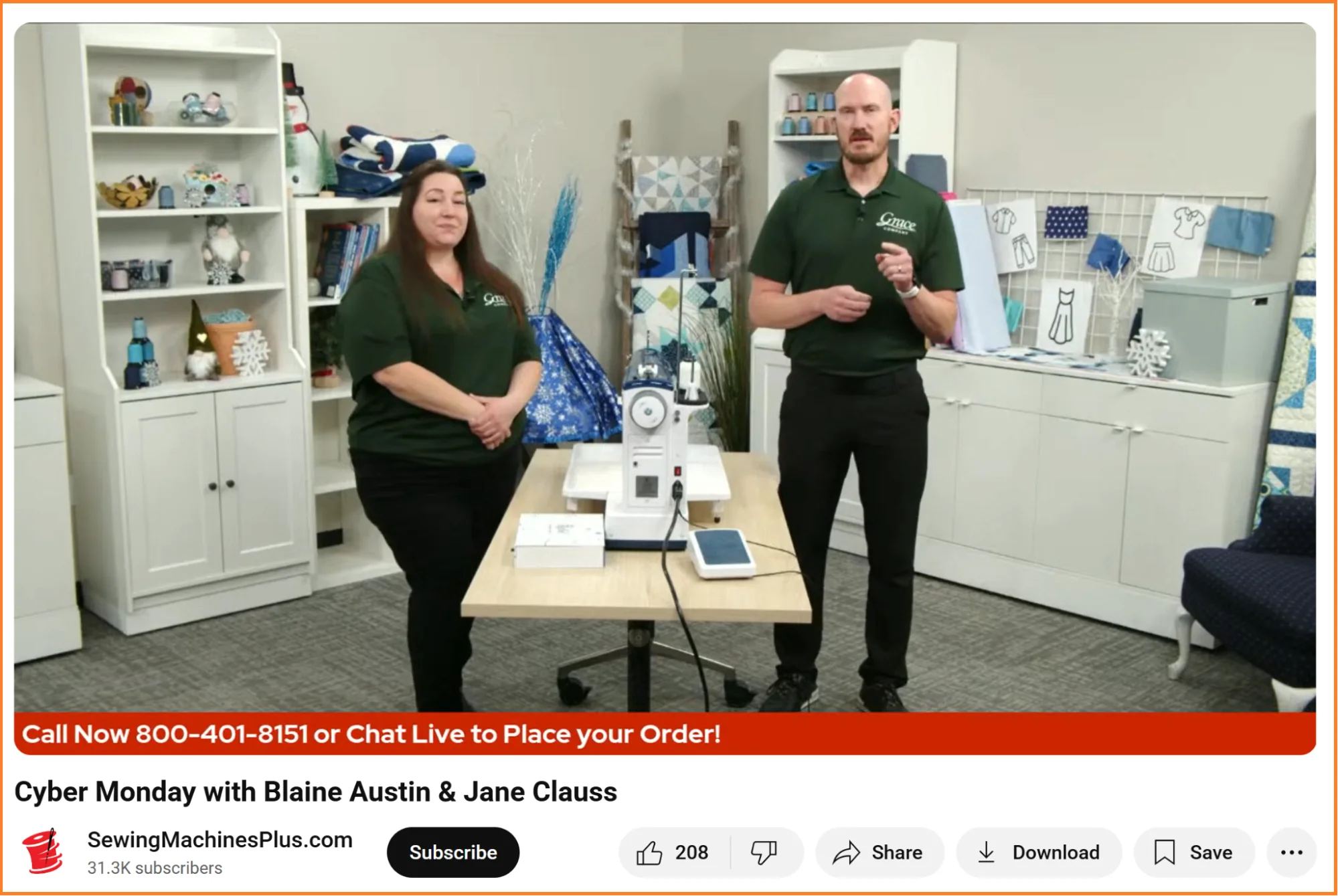 Cyber Monday livestream example - social media campaign