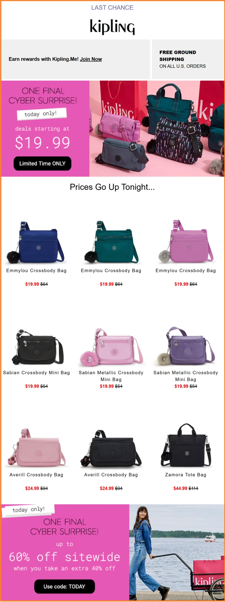 Personalized Cyber Monday email campaign offering intelligent cross-sells and upsells