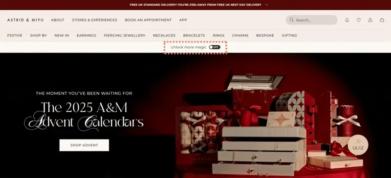 Astrid & Miyu navigation using smooth hover animations and color fades for interactive UX