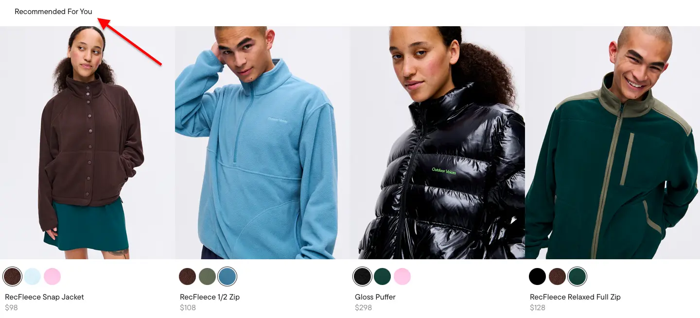 outdoor voices product display example