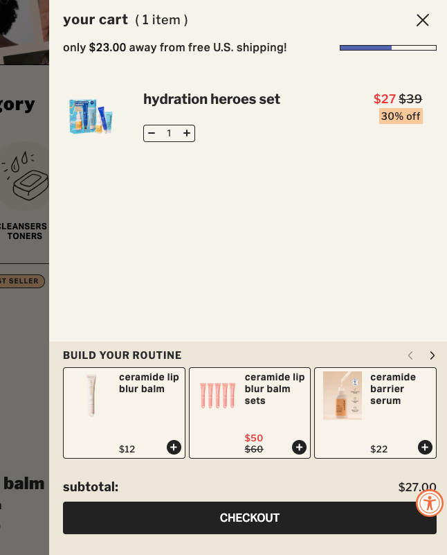 Cocokind makes it easy to build a bundle on their cart to increase eCommerce conversion rate