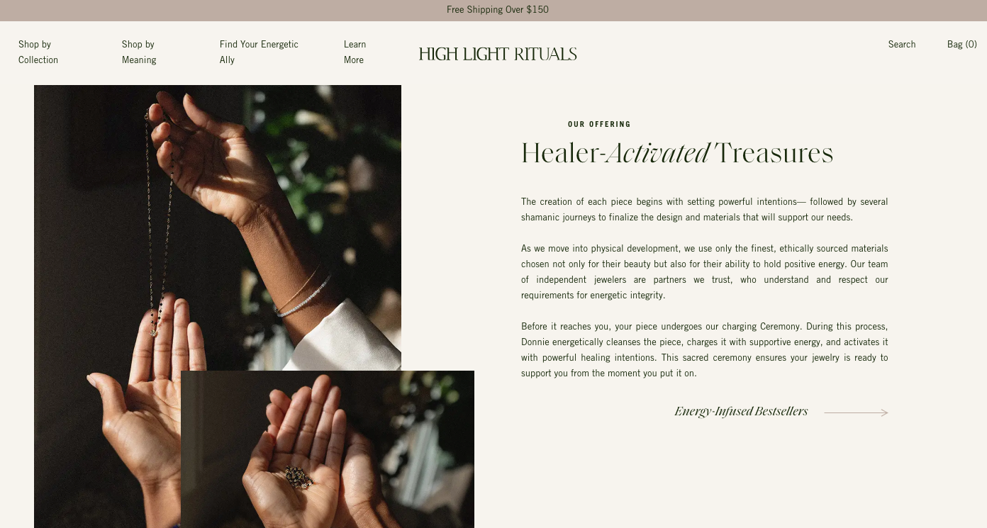 Highlight Rituals postions brand benefits to drive eCommerce conversions scientifically