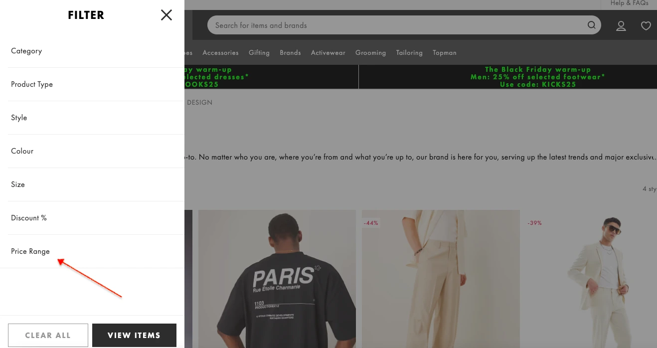 ason price filter example