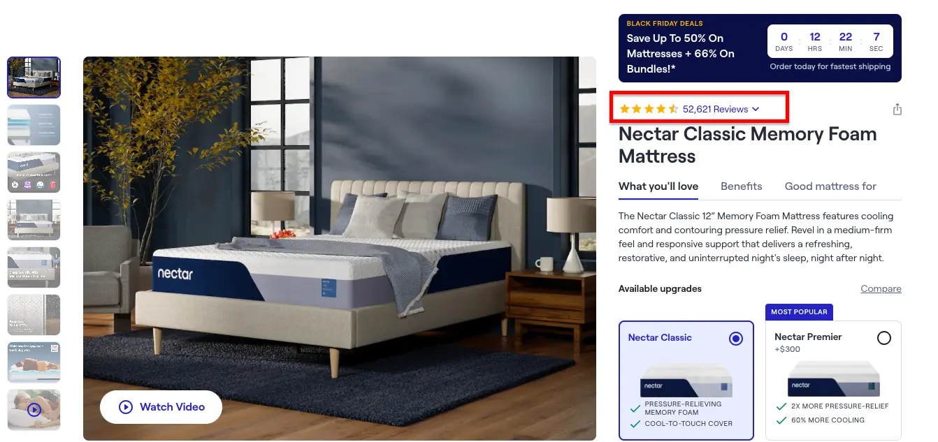 Nectar product reviews example