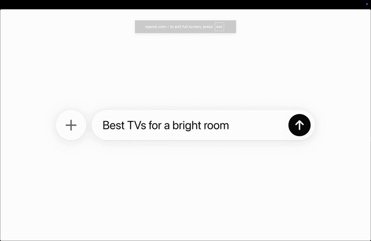 ChatGPT shopping research feature example