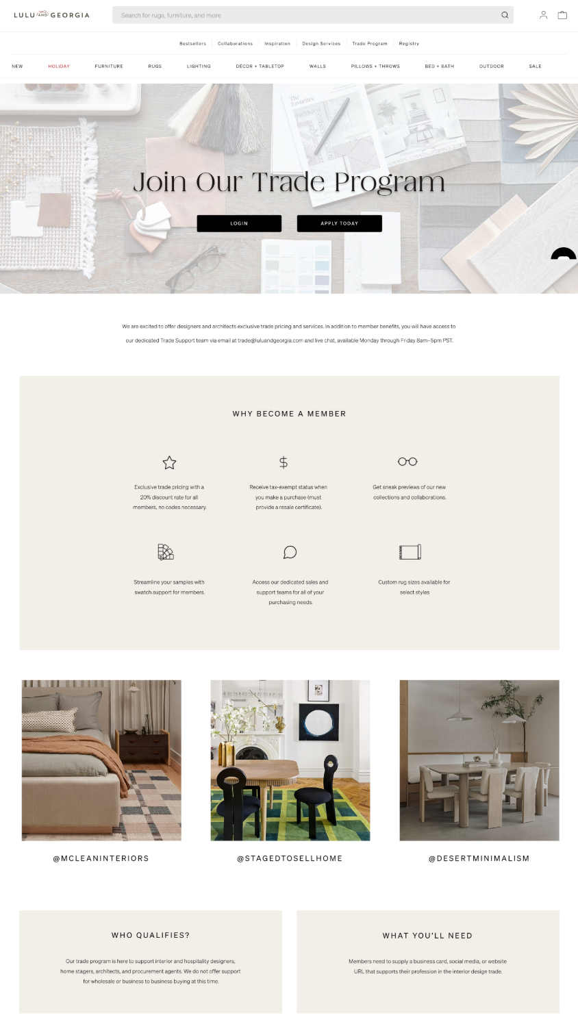 Lulu and Georgia trade program example